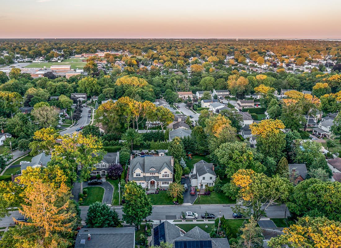 Wantagh, NY - Aerial Scenic View of Wantagh, Long Island in New York